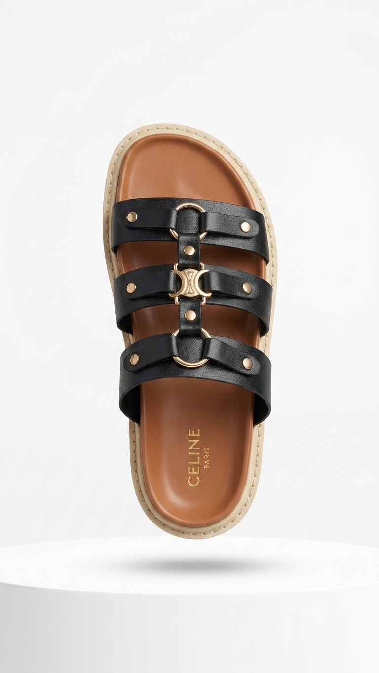 Celine Triple Strap Sandal