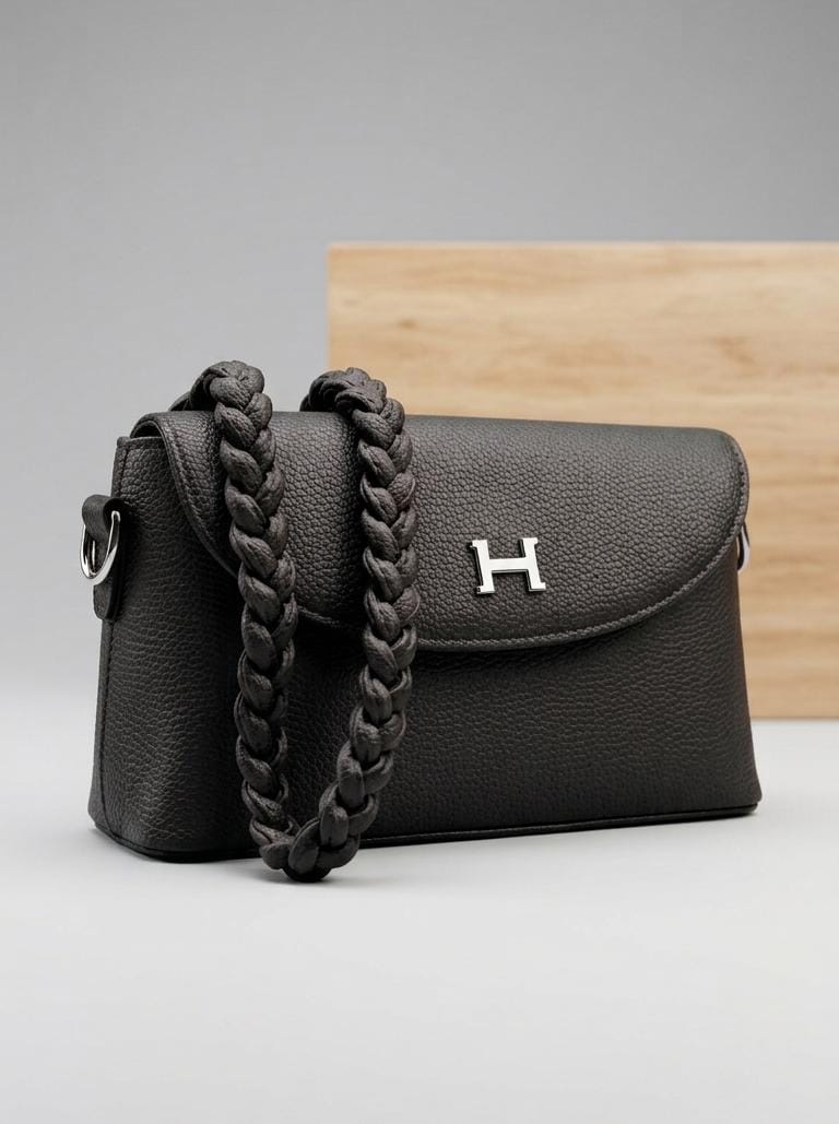 Braided Strap Crossbody Bag