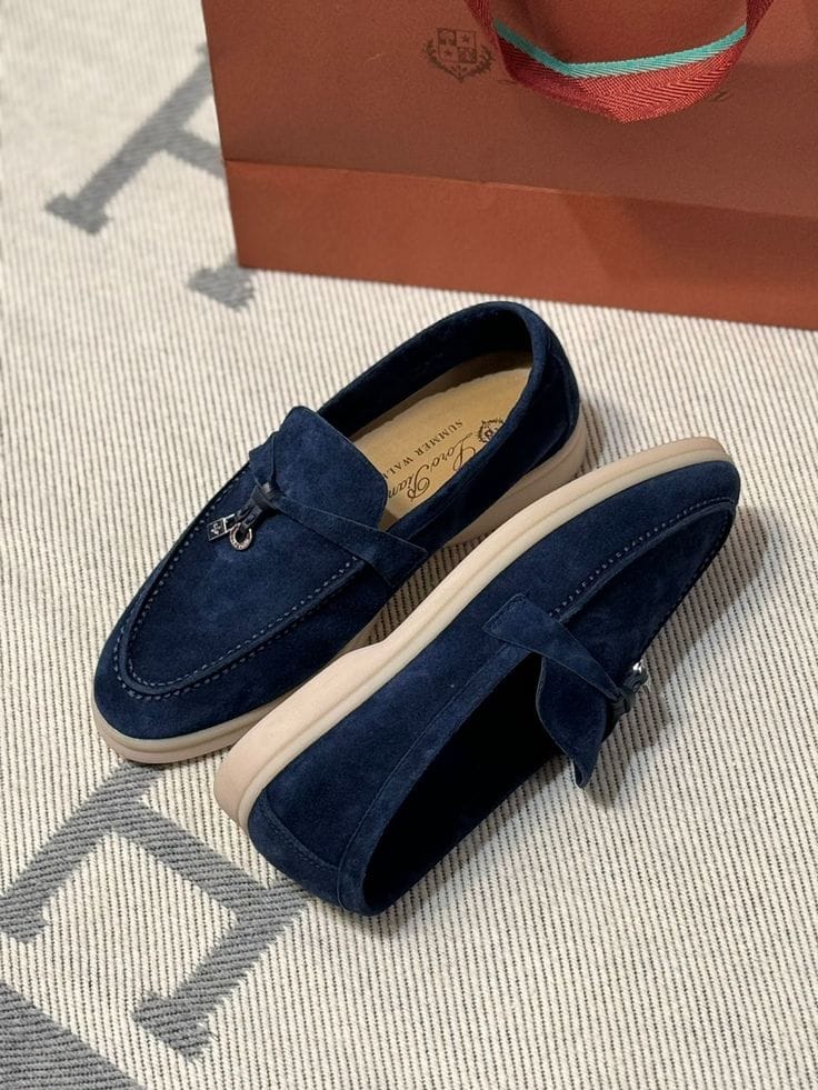 Loro Piana Charms Walk Suede Loafers