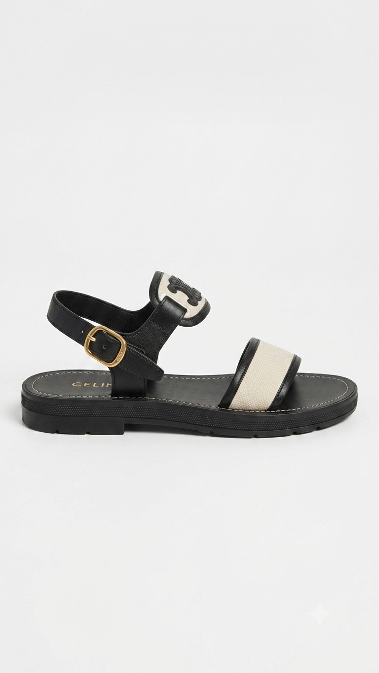 Celine Canvas Strap Sandal