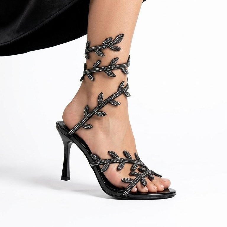 Flora Spiral Stiletto Sandals