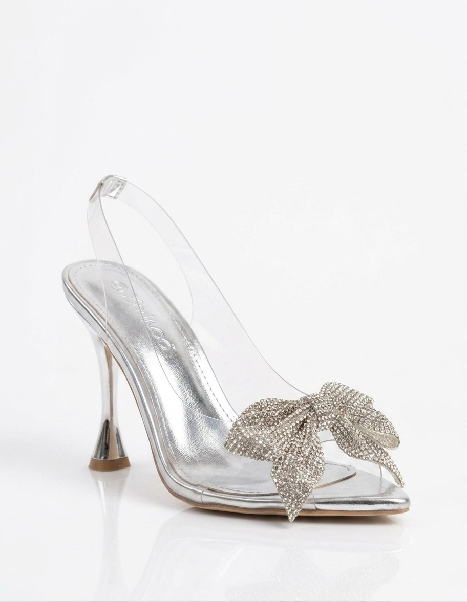 Sparkle Clear Slingback Heels