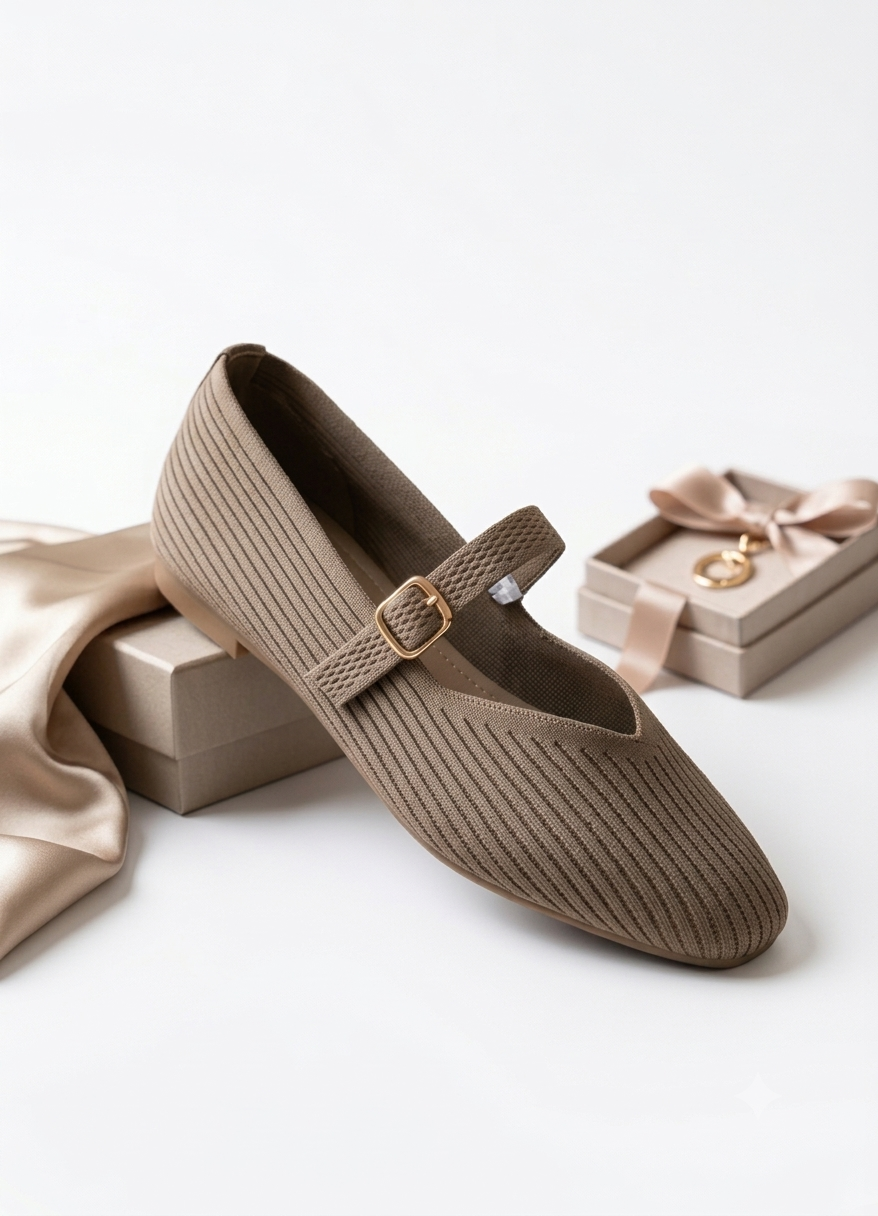 Knit Mary Jane Flat