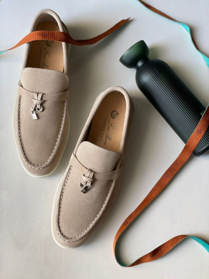 Loro Piana Charms Walk Suede Loafers