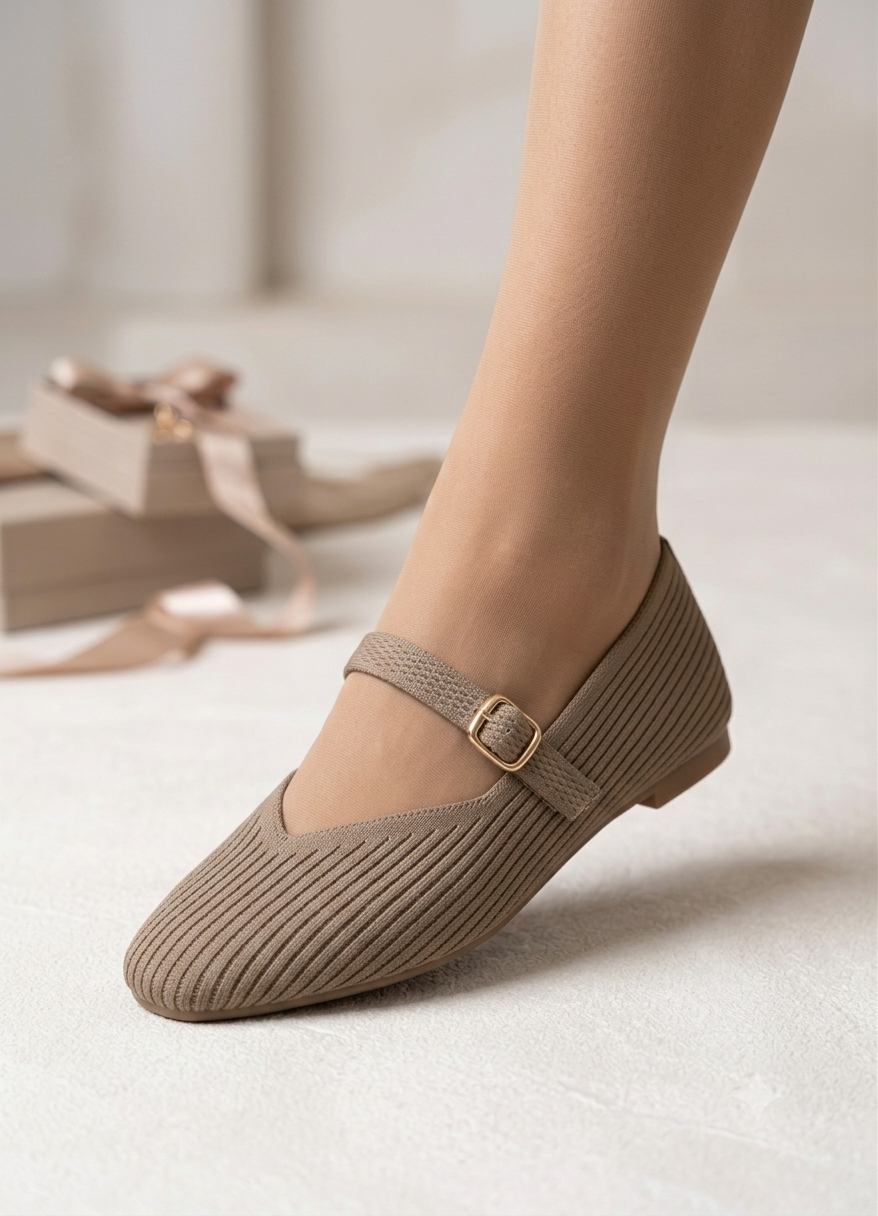 Knit Mary Jane Flat