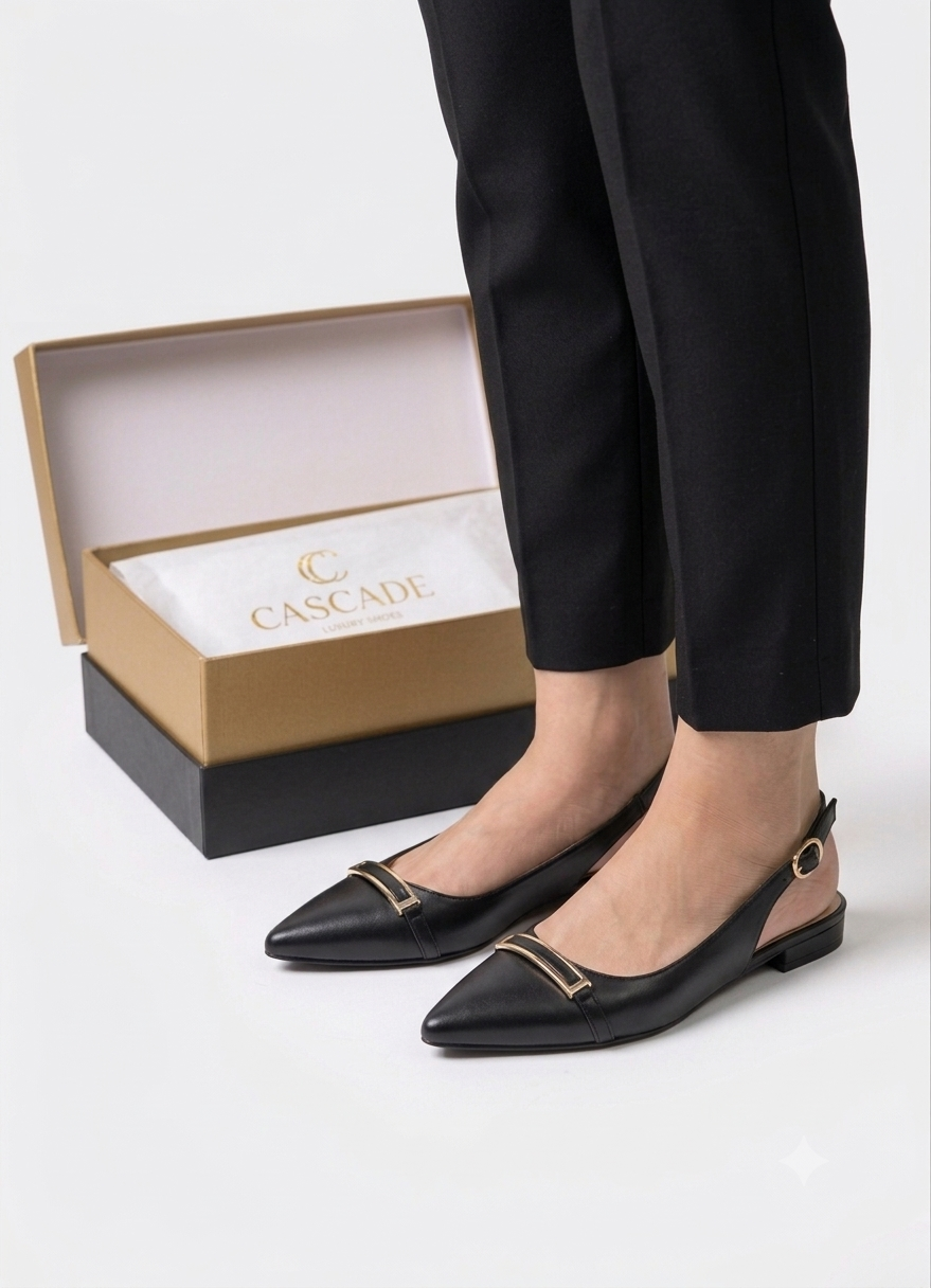 The Cascade Buckle Pointed Slingback