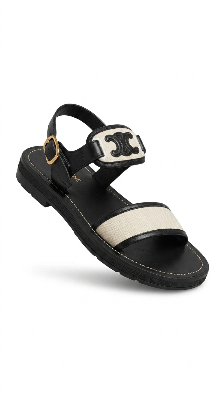 Celine Canvas Strap Sandal