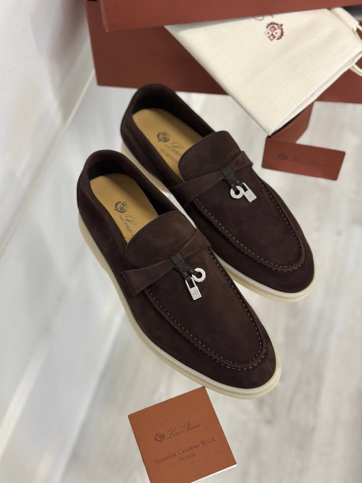 Loro Piana Charms Walk Suede Loafers