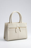 Structured Double-Zip Pocket Handbag
