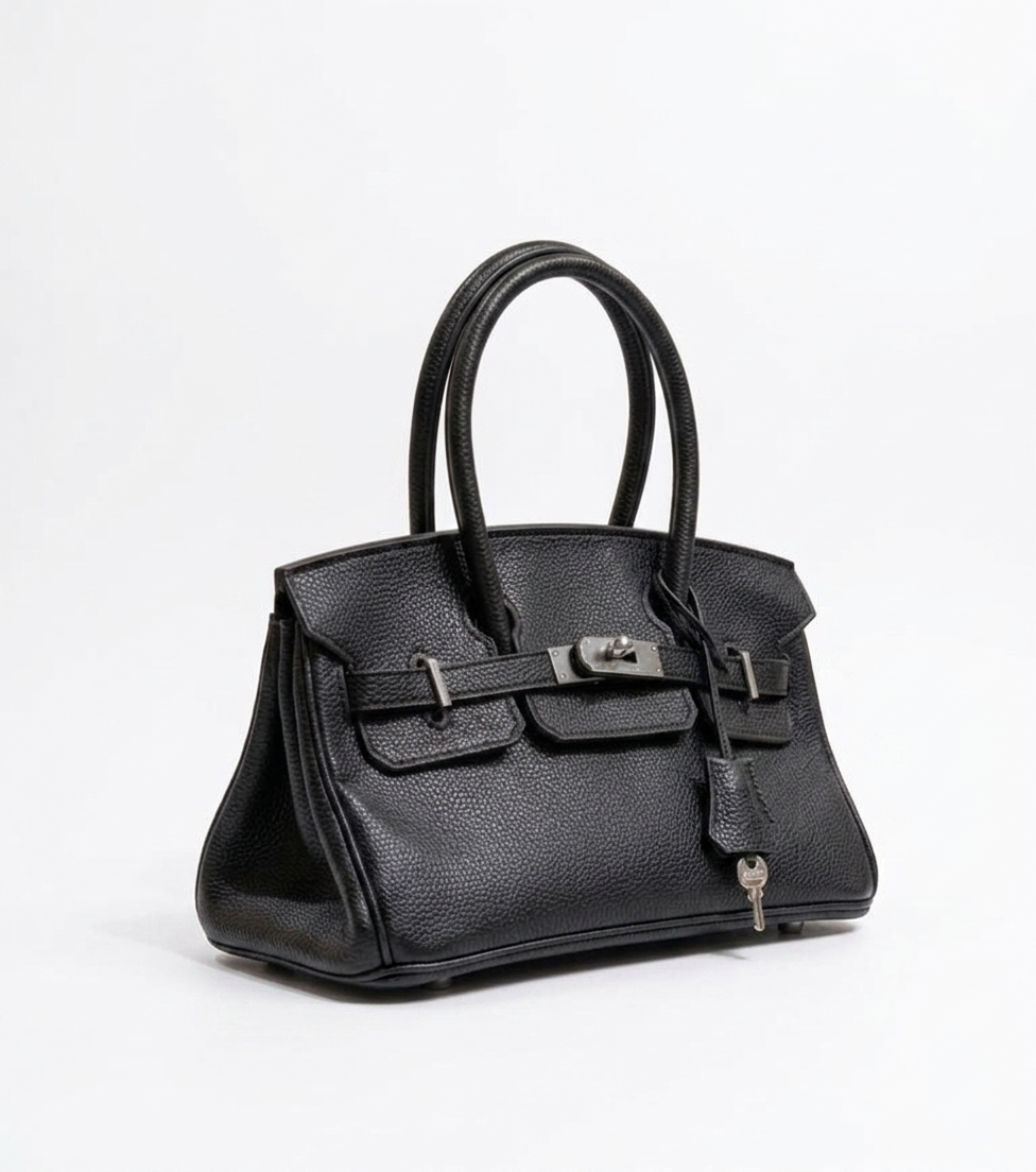Textured Leather Handbag