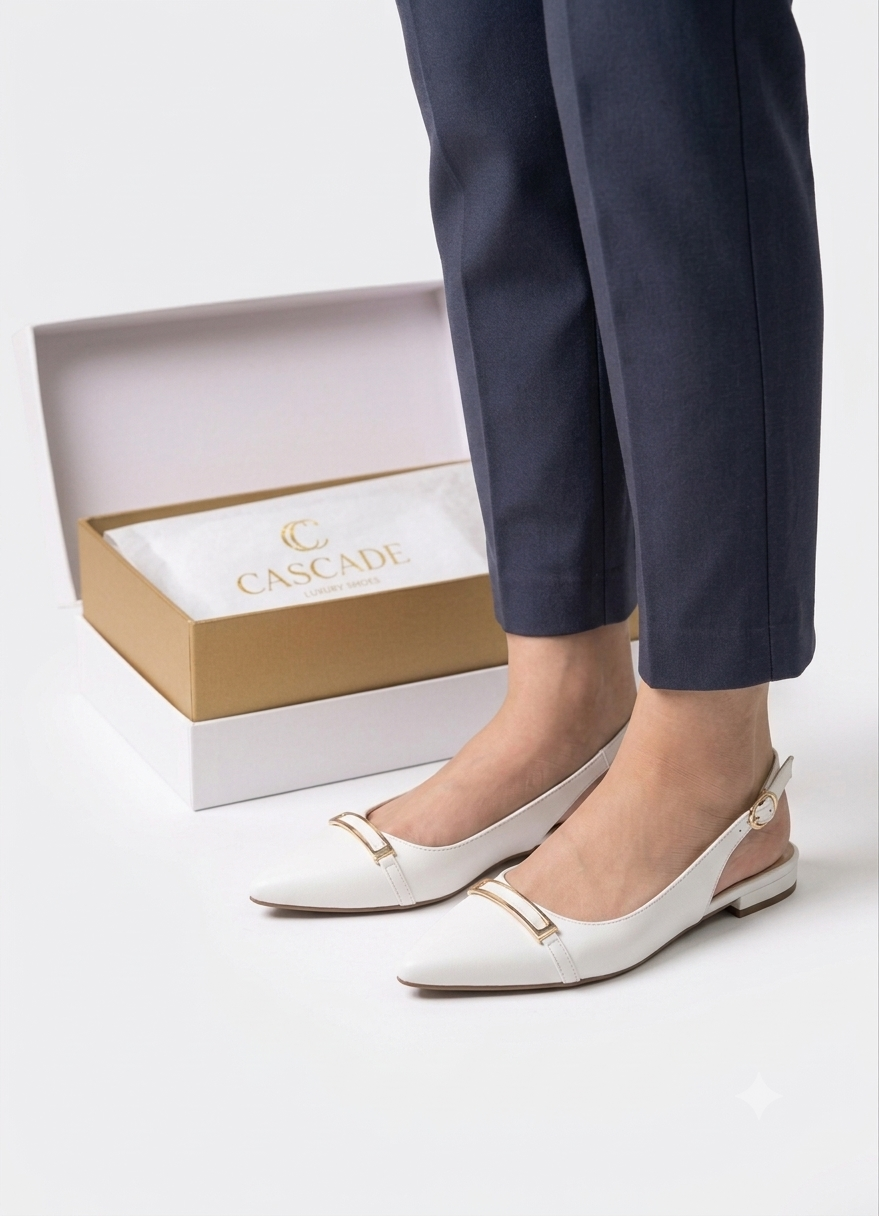The Cascade Buckle Pointed Slingback