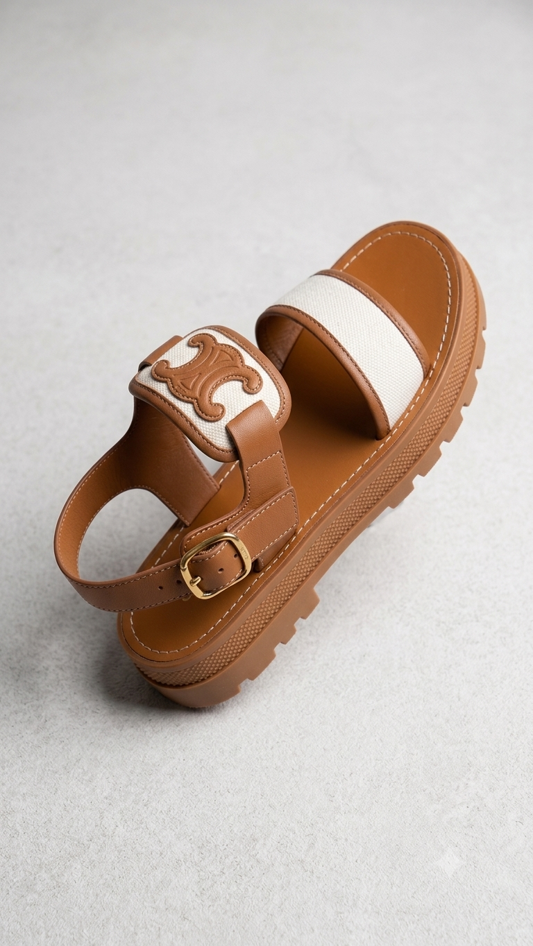 Celine Canvas Strap Sandal