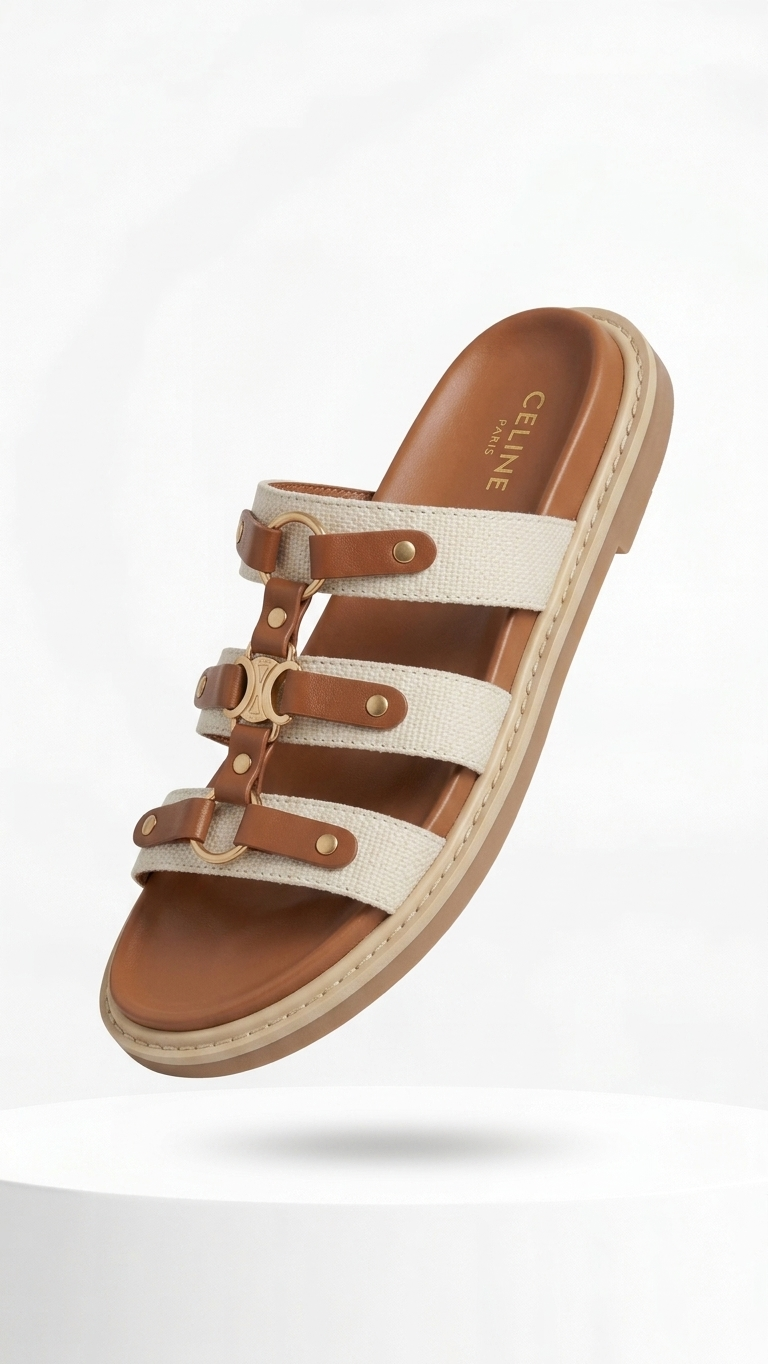 Celine Triple Strap Sandal