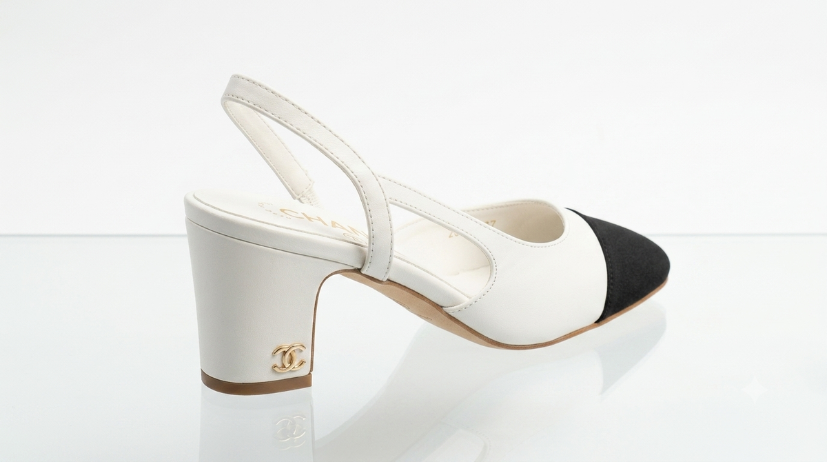 Burgundy Cap-Toe Slingback Heel