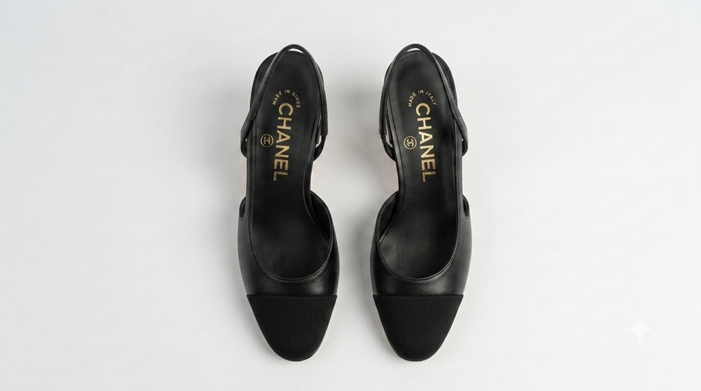 Burgundy Cap-Toe Slingback Heel