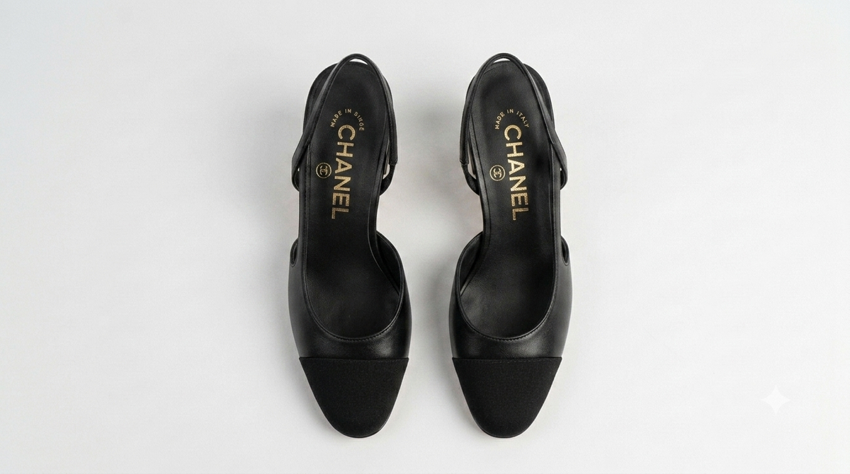 Burgundy Cap-Toe Slingback Heel