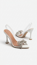 Sparkle Clear Slingback Heels