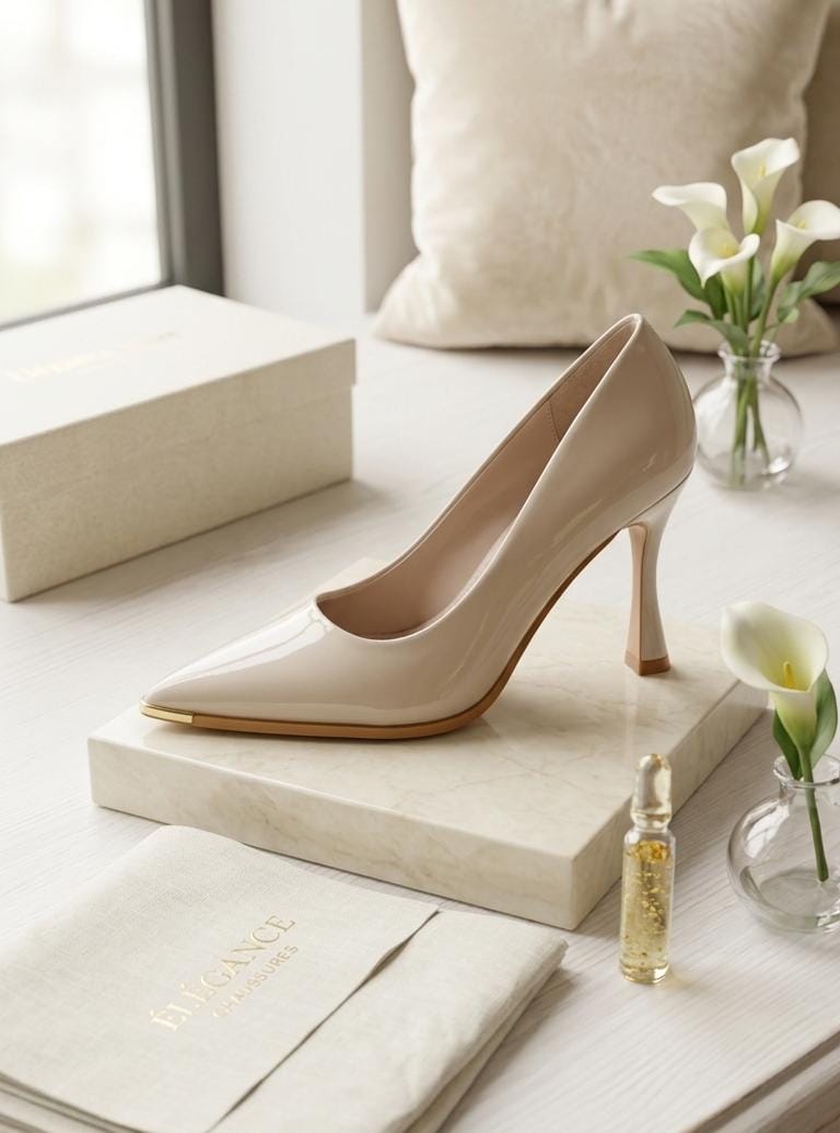Élégance Gold-Tip Heels
