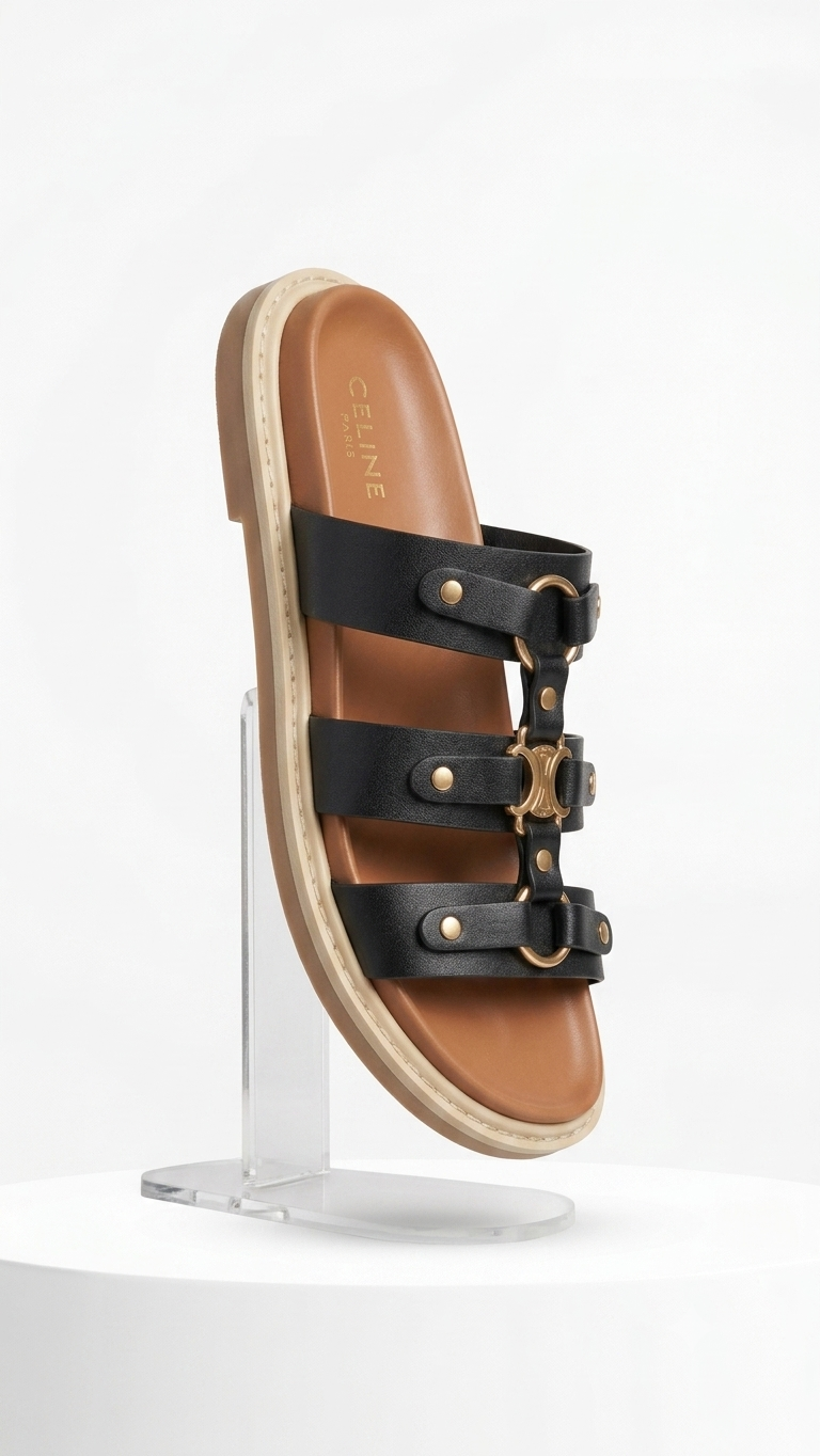 Celine Triple Strap Sandal