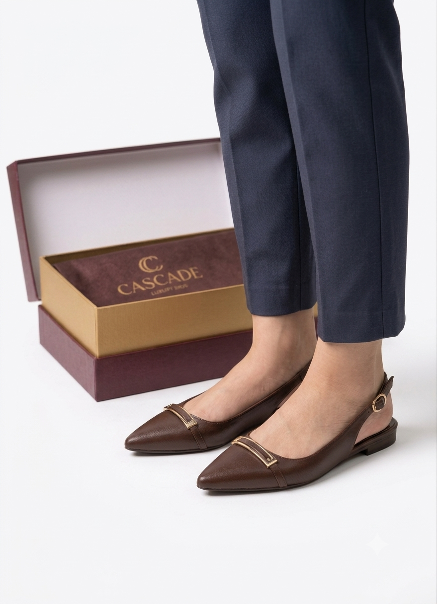 The Cascade Buckle Pointed Slingback