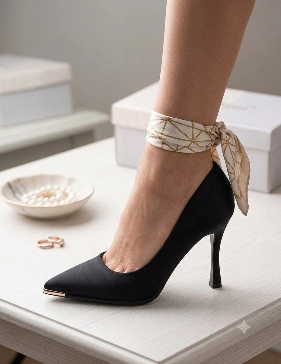 Élégance Gold-Tip Heels