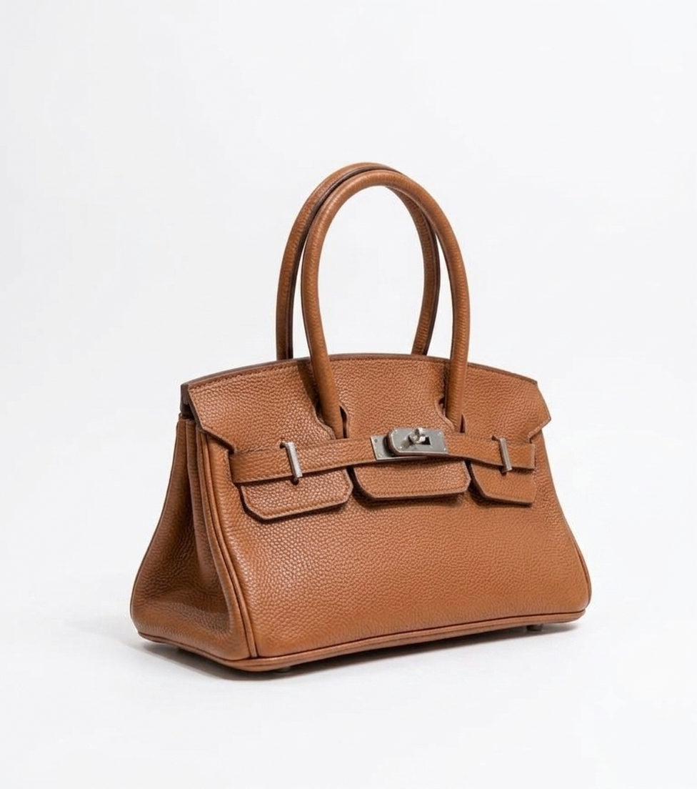 Textured Leather Handbag