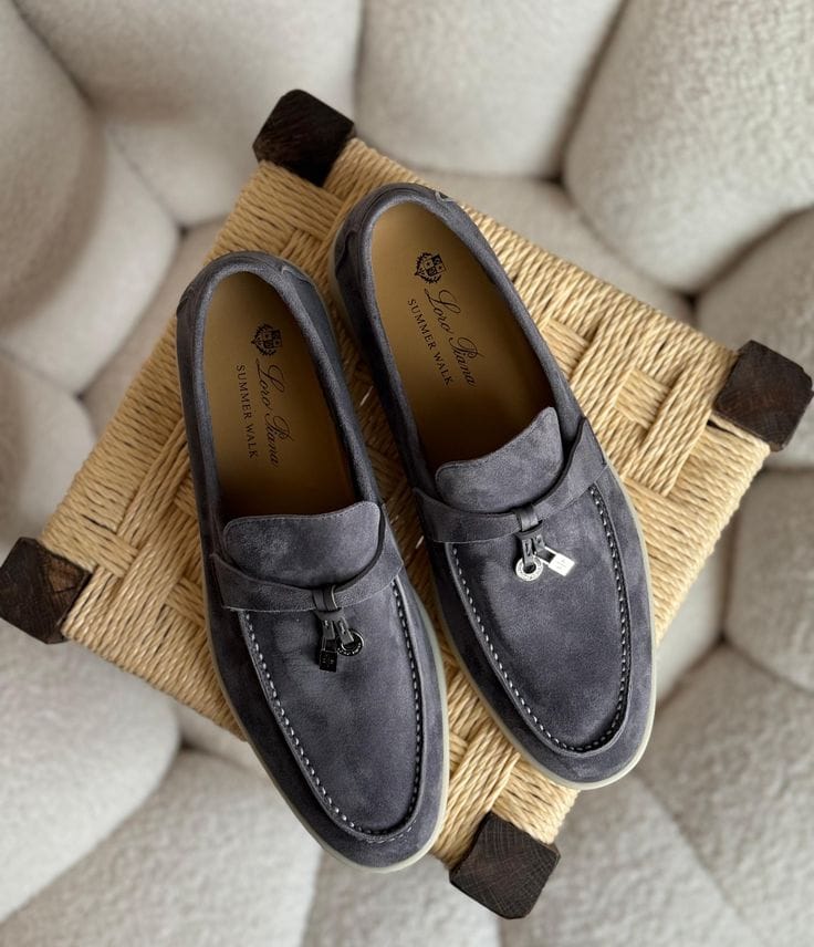 Loro Piana Charms Walk Suede Loafers