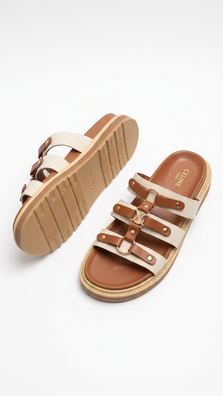 Celine Triple Strap Sandal