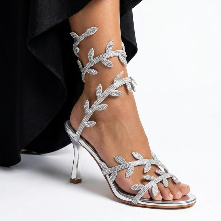 Flora Spiral Stiletto Sandals