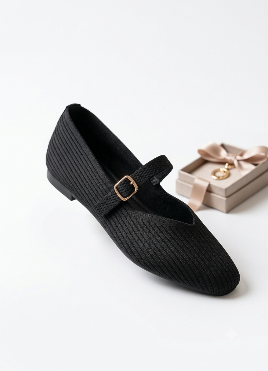 Knit Mary Jane Flat