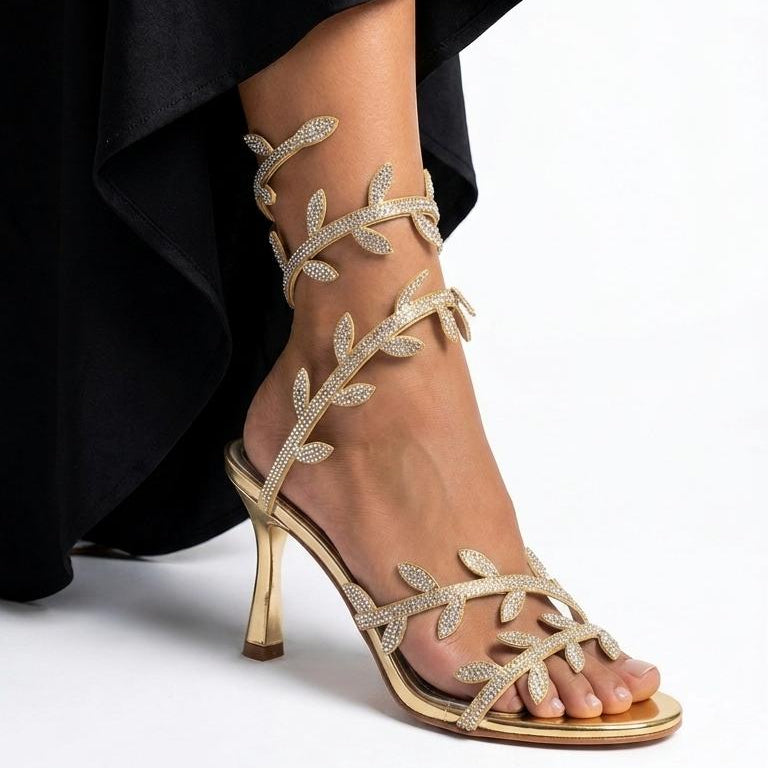 Flora Spiral Stiletto Sandals