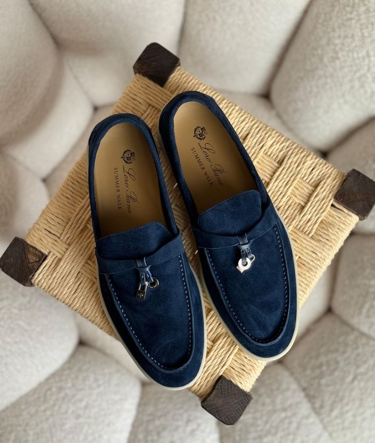 Loro Piana Charms Walk Suede Loafers